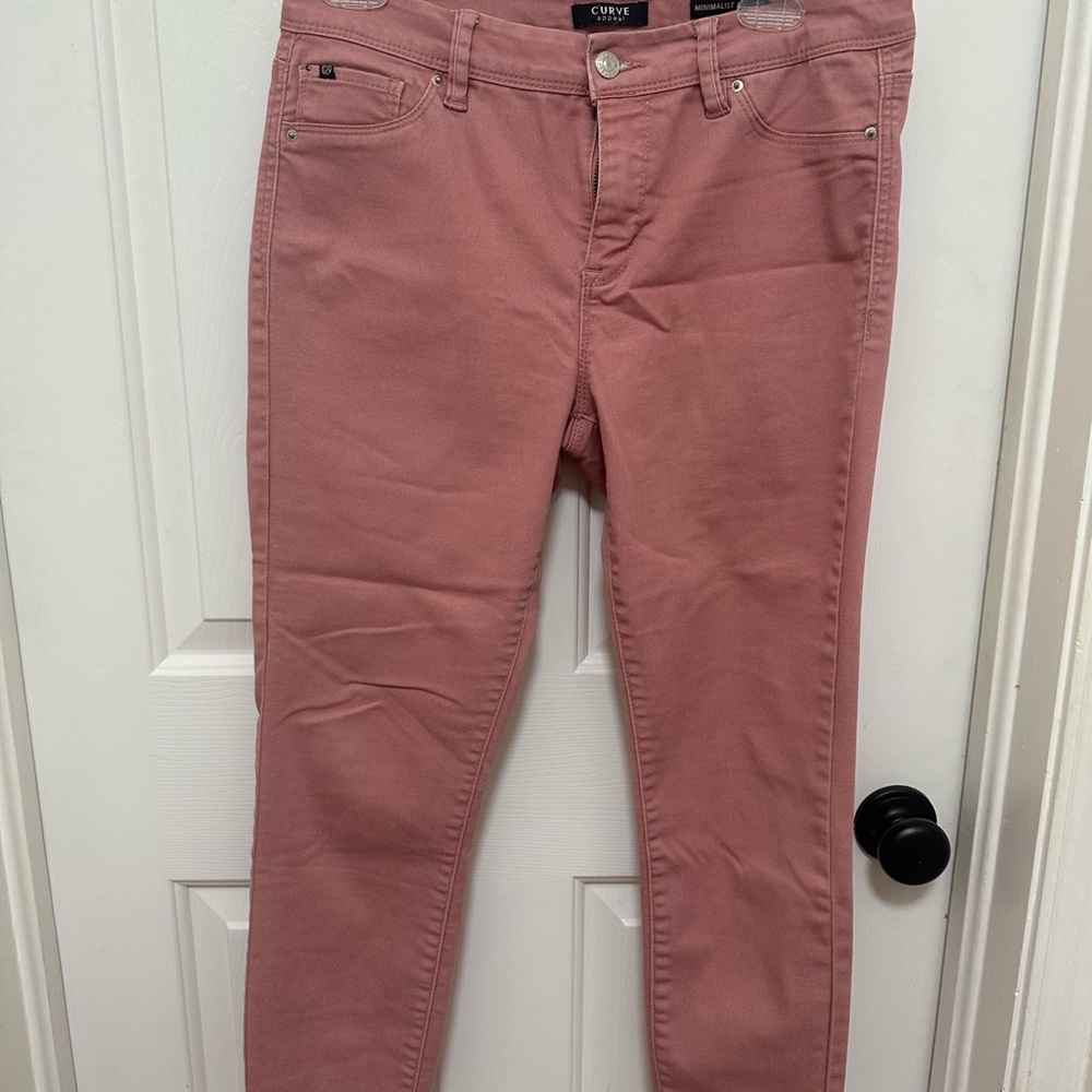 0167 Curve Appeal Women's Cropped Skinny jegging Jeans in Dusty Rose size 8